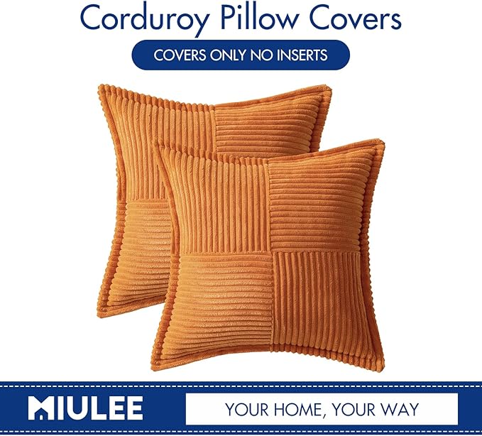 MIULEE Burnt Orange Decorative Throw Pillow Covers - Image 4