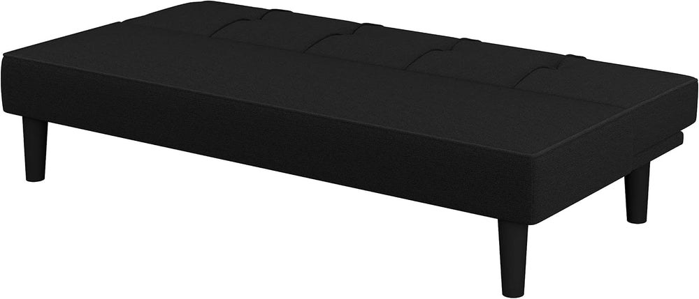 Serta Futon Twin Sofa Bed, Smaller, Black