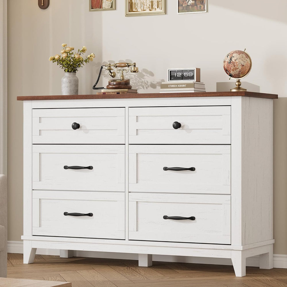 GarveeHome 6 Dresser for Bedroom, 47 in Wide Drawer Dresser with Storage Free...