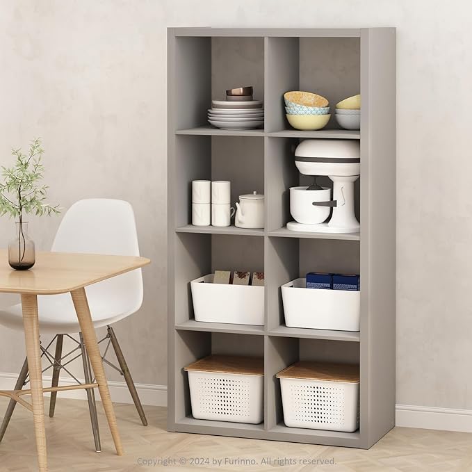 Furinno HERMITE Kitchen Island, 8-Cube Coffee Bar, Extra Thick Kitchen Storage - Image 2