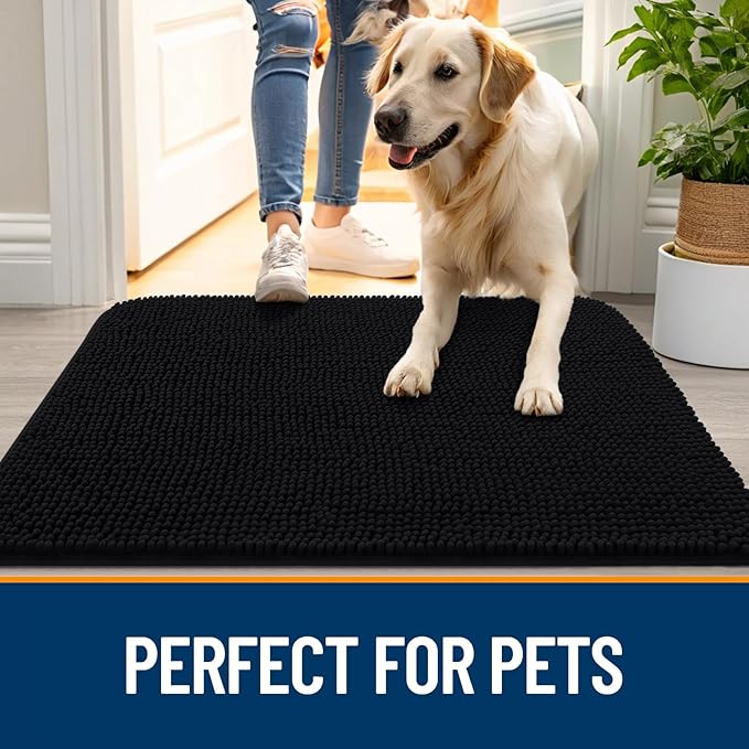 OLANLY Dog Door Mat for Muddy Paws 50x30, Absorbs Moisture and Dirt, Absorbent - Image 6