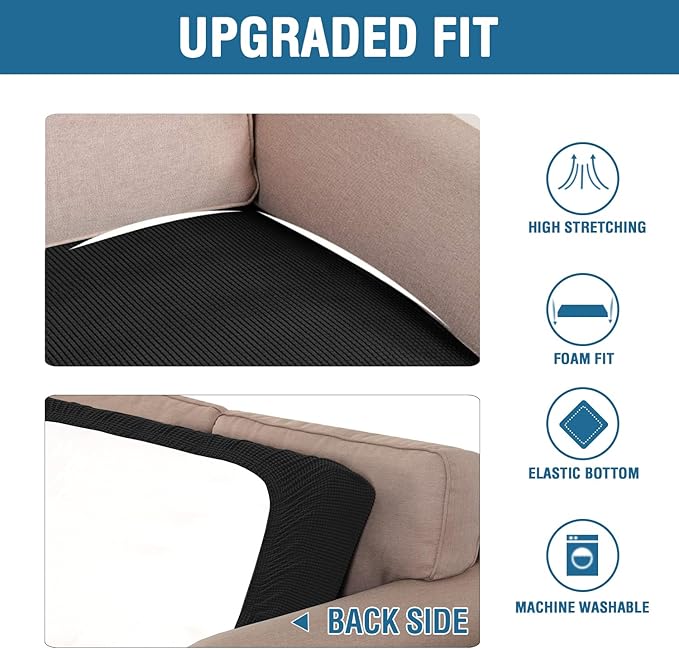 H.VERSAILTEX Super Stretch Individual Seat Cushion Covers Sofa Covers Couch - Image 6
