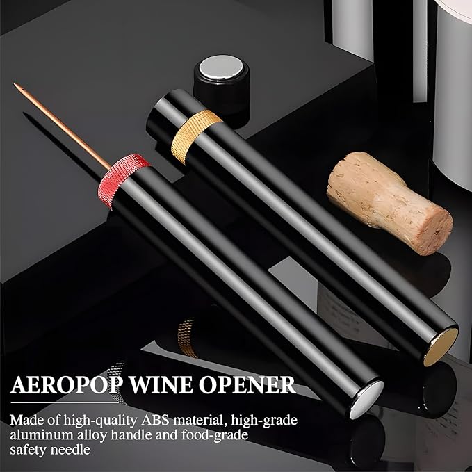 2pcs Arropop Wine Opener, Travel Portable Pocket Air Pressure Pump Bottle Open - Image 2
