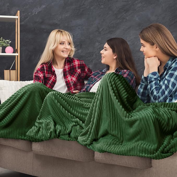 Buryeah 12 Pcs Flannel Throw Blanket Bulk 50 x 60 in Sleepover Blanket Outdoor - Image 5
