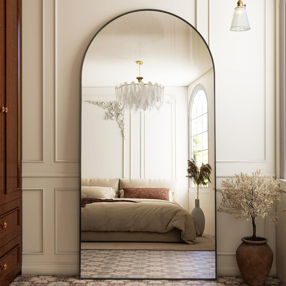 HARRITPURE 71"x30" Arched Full Length Mirror, Black