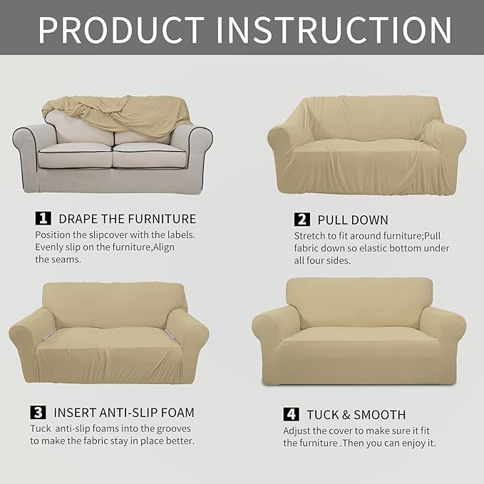 Easy-Going Stretch Chair Sofa Slipcover 1-Piece Couch Sofa Cover Furniture - Image 6