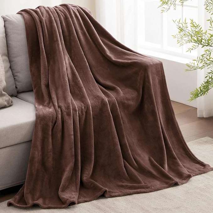 BEDELITE Fleece Blanket Twin Size Brown Throw Blankets - Image 9