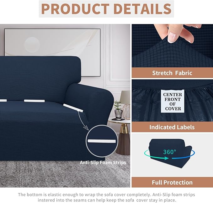Easy-Going 100% Waterproof Loveseat Couch Cover, Dual Waterproof Sofa Cover - Image 4