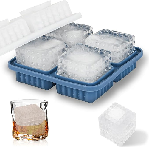 2-Inch Whiskey Ice Cubes Mold, Silicone Ice Cube Trays by Aibirui