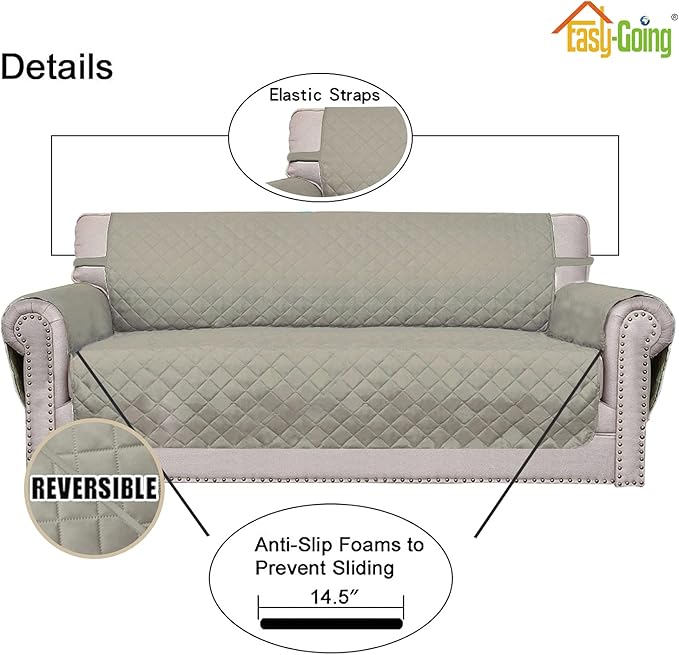 Easy-Going Chair Sofa Slipcover Reversible Sofa Cover Water Resistant Couch - Image 3