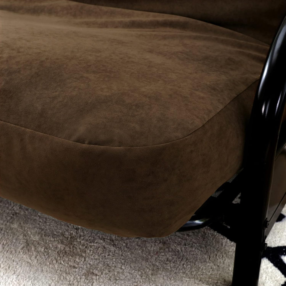 OctoRose Full Size 54x75x8inch 3 Side Zipper Classic Soft Micro Suede Futon C...