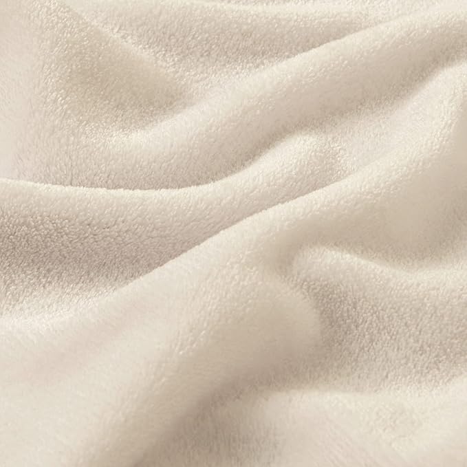 BEDELITE Fleece Blankets Queen Size Beige Throw Blankets - Image 4