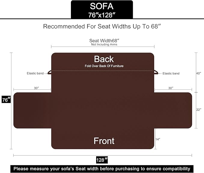 U-NICE HOME Reversible Sofa Cover Washable Couch Cover - Image 6