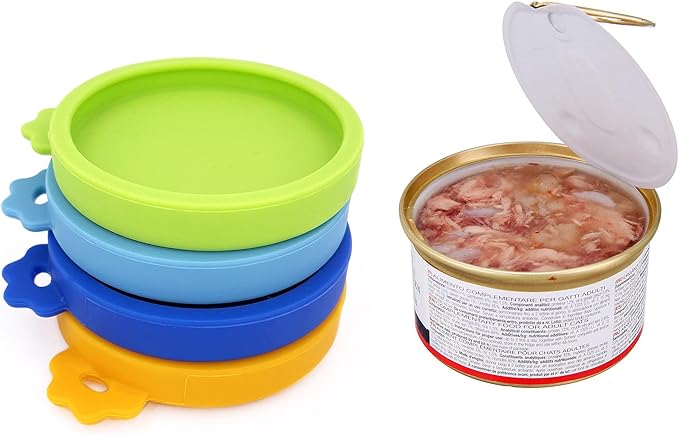 Comtim 3 Pack Cat Food Can Lids, Silicone Small Pet Food Can Lids Covers - Image 6