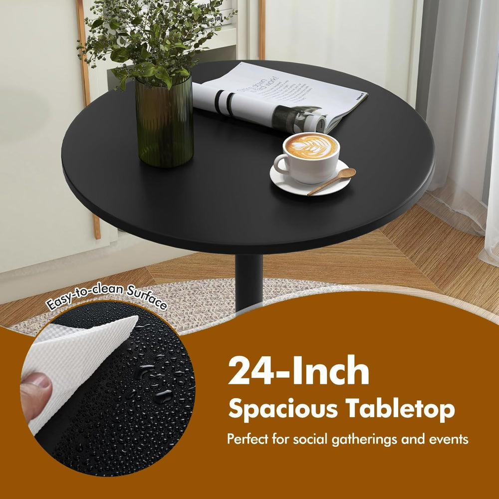 COSTWAY 3 Pieces Bar Table Set, Counter Height Table Set with 2 Bar Stools