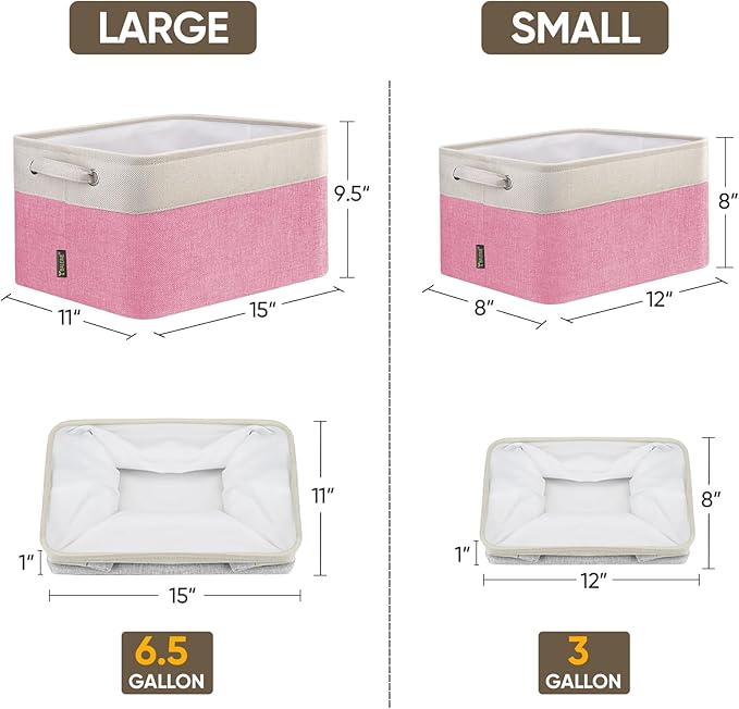BALEINE 3 Pack Fabric Closet Storage Bins - Image 2