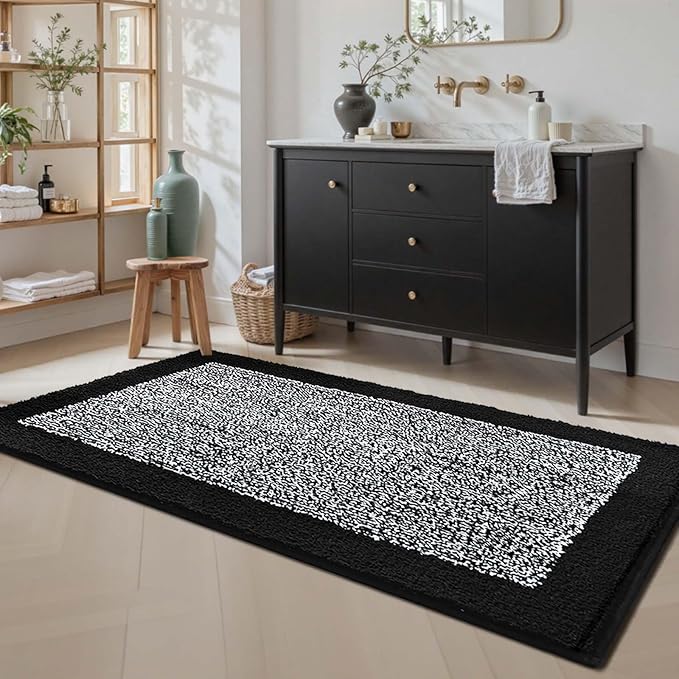 60x24 Long Bathroom Rugs Washable Non Slip, Soft Absorbent Quick Dry Mats - Image 3