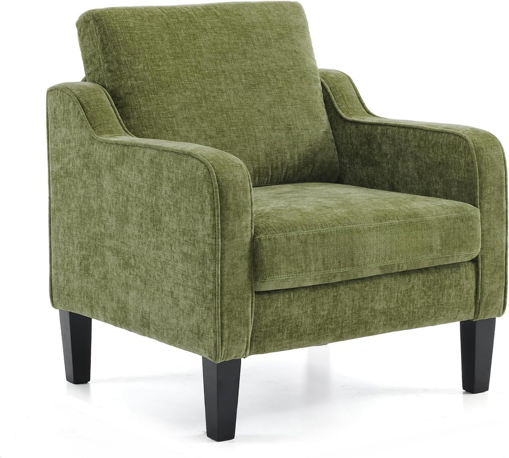 VINGLI Olive Green Accent Chair, Upholstered Armchair for Living Room