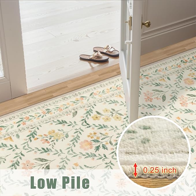 Runner Rug for Entryway: 2.6x8 Kitchen Rugs Non Slip Washable Ultra-Thin Soft - Image 9