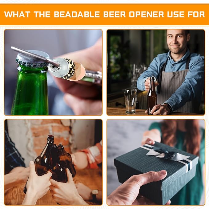 FoldTier 6 Pcs Beadable Beer Opener Reusable Bottle Opener Decorative - Image 5