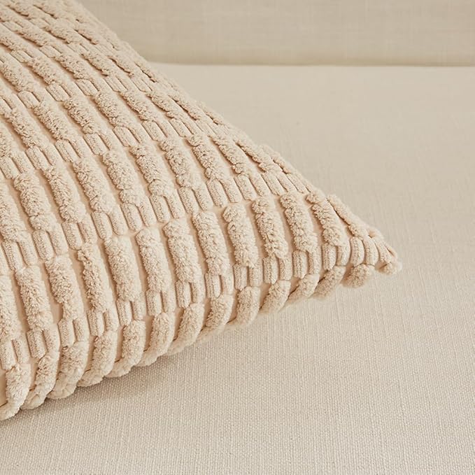 Fancy Homi 4 Packs Neutral Long Lumbar Decorative Throw Pillow Covers 16x24 Inch - Image 4