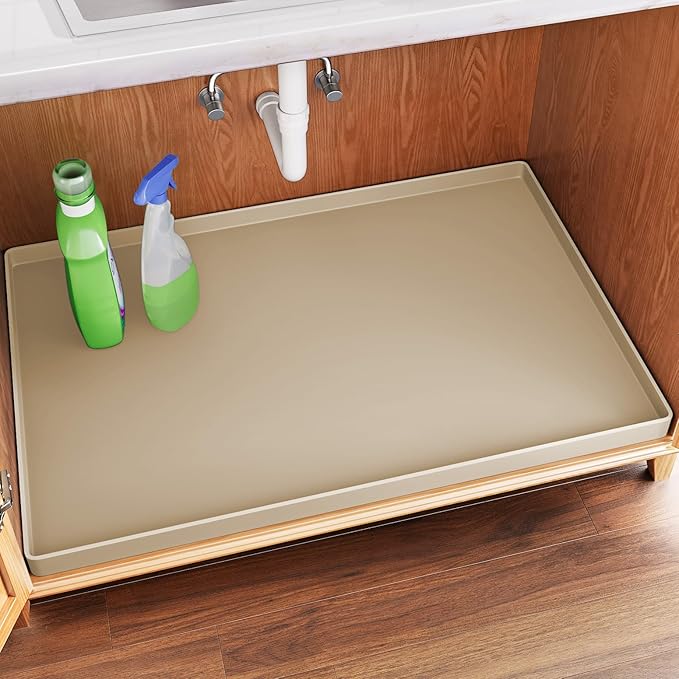 FLATO Waterproof Under Sink Mat 28" x 19" Shelf Liner by Unknown