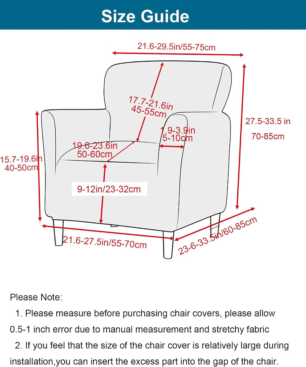 CRFATOP Stretch Accent Chair Covers for Living Room Office, with Arms,B41