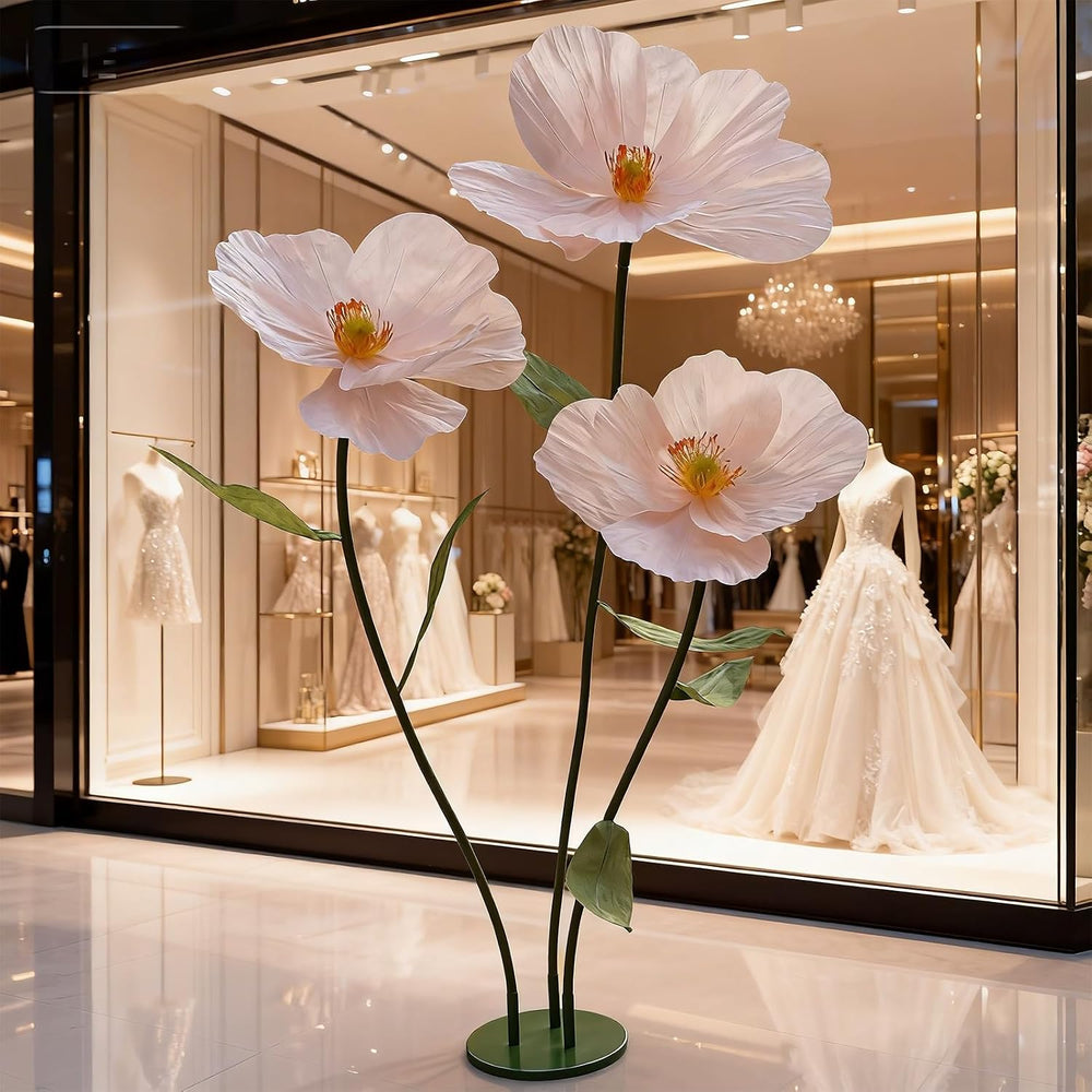 Giant Artificial Flowers for Decoration with Stand,Large Floor Standing Paper...