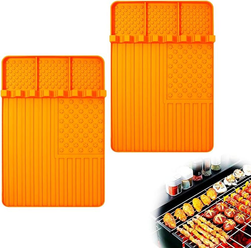 2 PCS Silicone Grill Mat Compatible by Rodnsurwprovidesyouwithhig