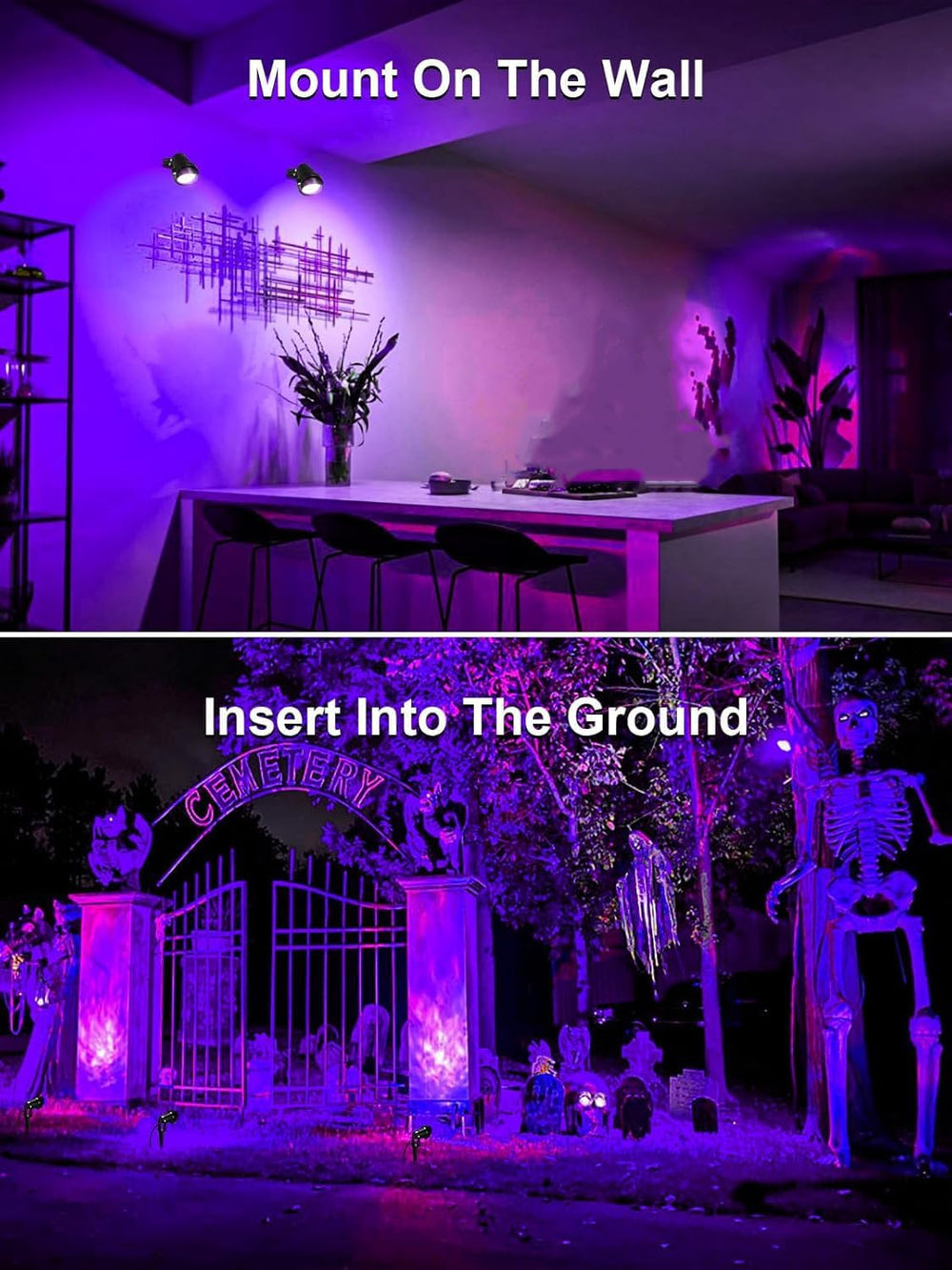 ZUCKEO 15W Halloween Blacklight Spotlight Outdoor LED Black Lights Waterproof...