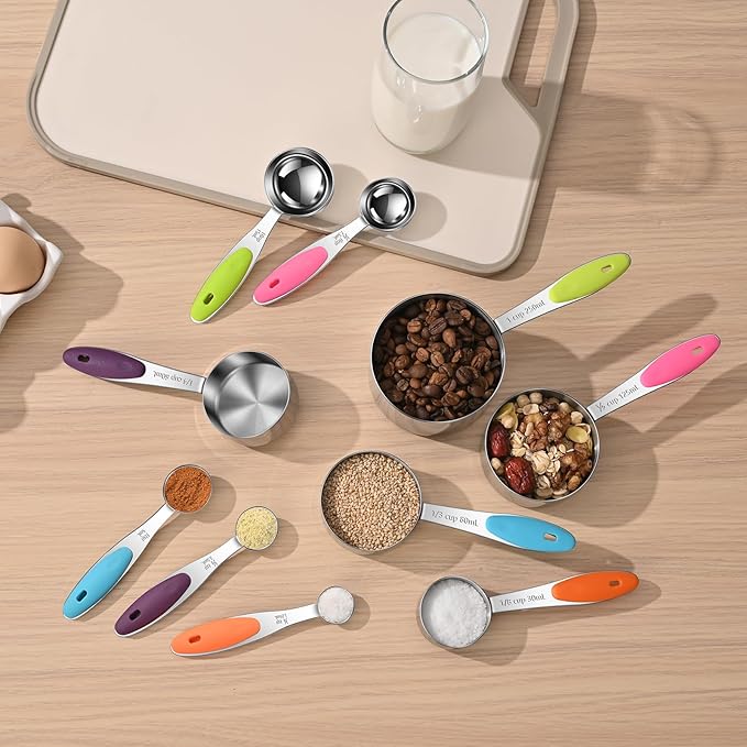 10-Piece Measuring Cups and Spoons Set, 304 Stainless Steel - Image 8