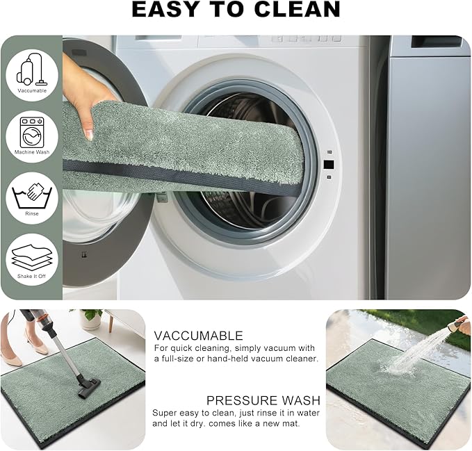 Mibao Dirt Trapper Door Mat for Indoor Outdoor, Waterproof All-Season, - Image 4