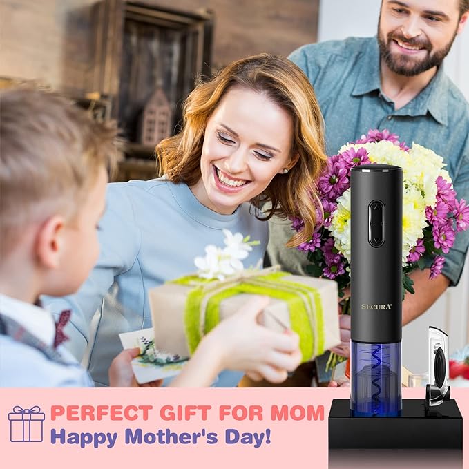 Secura Electric Wine Opener, Automatic Electric Wine Bottle Corkscrew Opener - Image 8