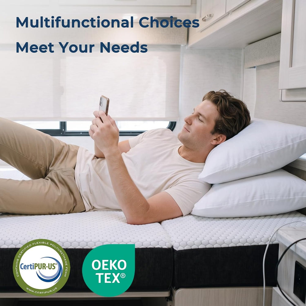 Odorless Foldable Mattress Medium Queen Size 80" x 60" x 6"