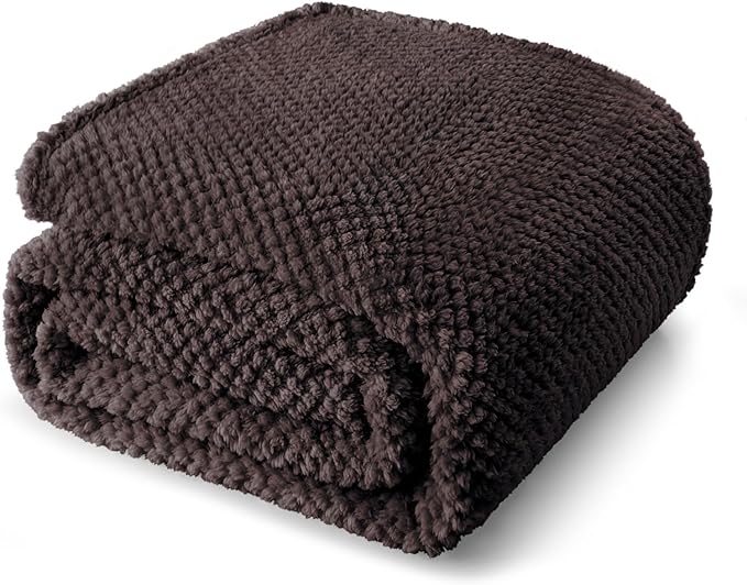 Whale Flotilla Queen Size Fuzzy Fleece Blanket, Fluffy Warm Soft Jacquard Bed by WHALEFLOTILLA