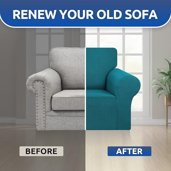 KEKUOU Stretch Single Sofa Slipcover 1 Piece Couch Sofa Cover Furniture - Image 6