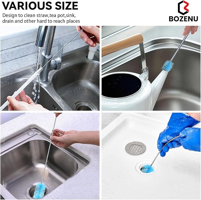 Flexible Drain Brush, 66 Inch Long Double Ended Hose Pipe and 58 Inch Tube - Image 6