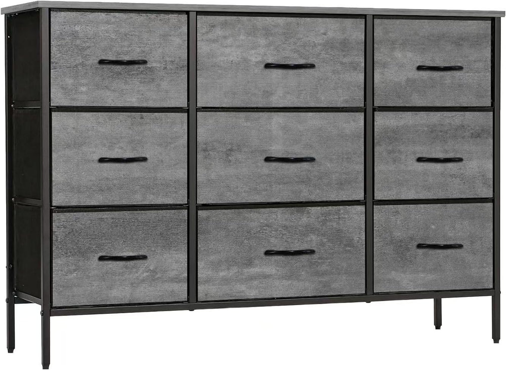 VASICAR Dresser for Bedroom with 9 Deep Drawers, Wide TV Stand TV Console