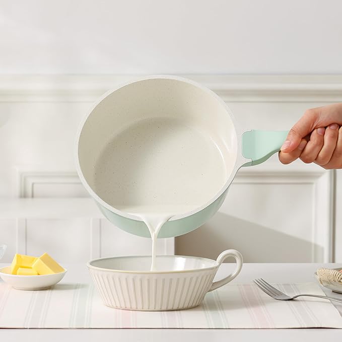 SENSARTE White Ceramic Nonstick Saucepan - Image 3