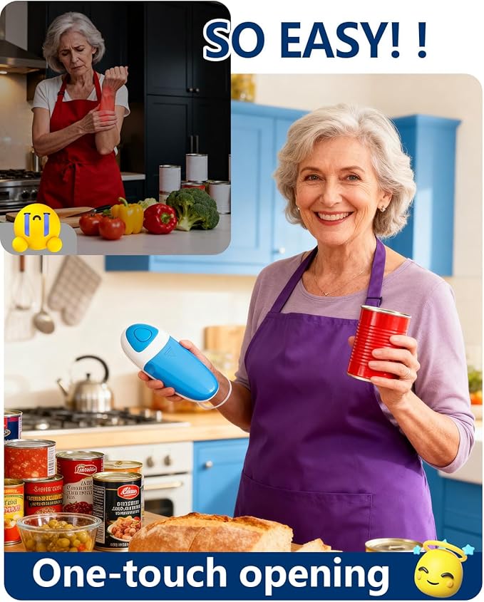 Electric Can Opener for Seniors Arthritis: Battery Operated, Hands free - Image 4