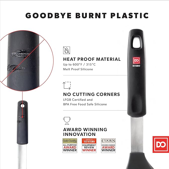 DI ORO Designer Series Wide Slotted Turner Spatula - Image 4