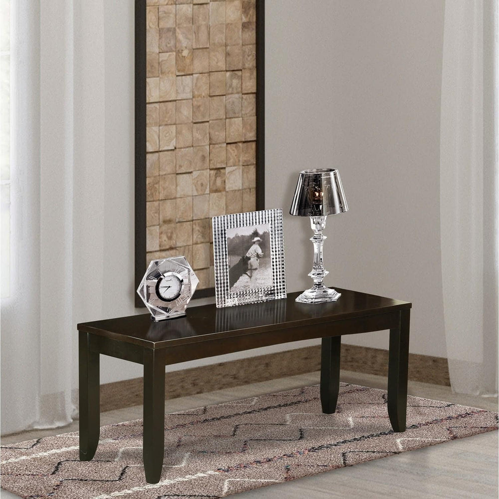 East West Furniture LYB-CAP-W Lynfield Dining Bench with Wood Seat, 52x15x18 ...