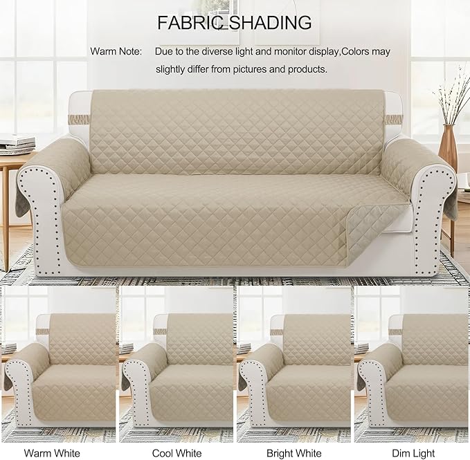 Reversible 4 Seater Sofa Cover 91 Inch Large Couch Cover Furniture Protector - Image 8