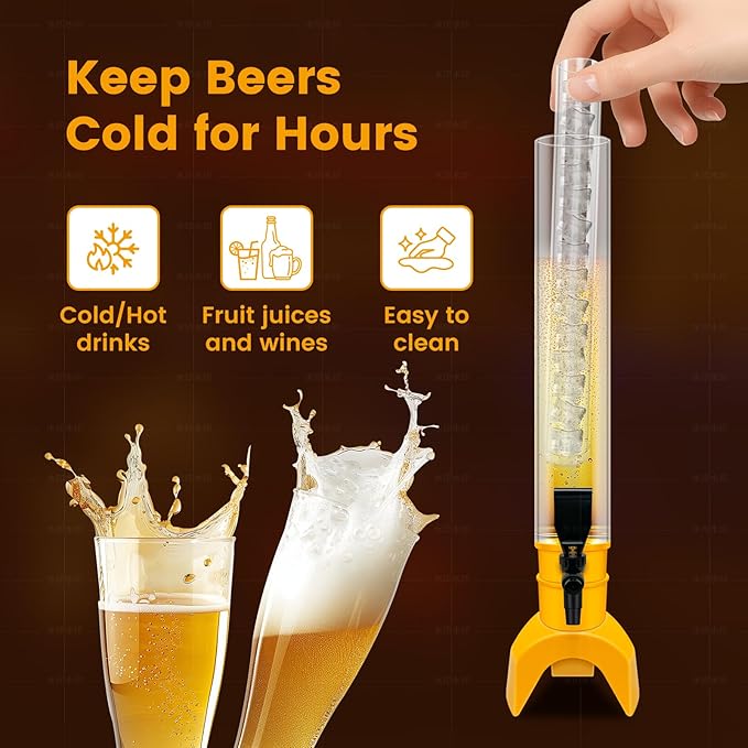 2 Pcs Beer Dispenser, 3L/100 Oz Mimosa Tower