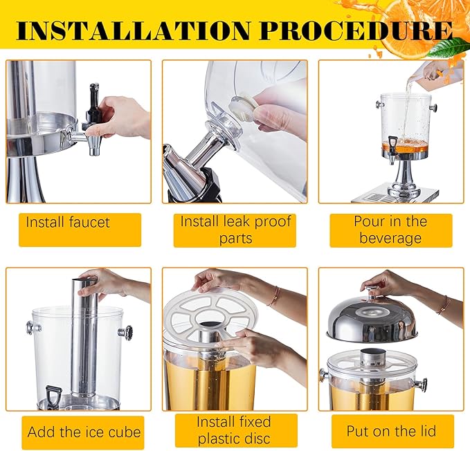 Gisafai 3 Pcs 2 Gallon Drink Dispensers - Image 4