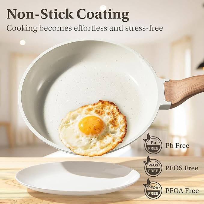 25 Pcs Pots and Pans Set, Nonstick & Non-Toxic Healthy Pots and Pans, - Image 4