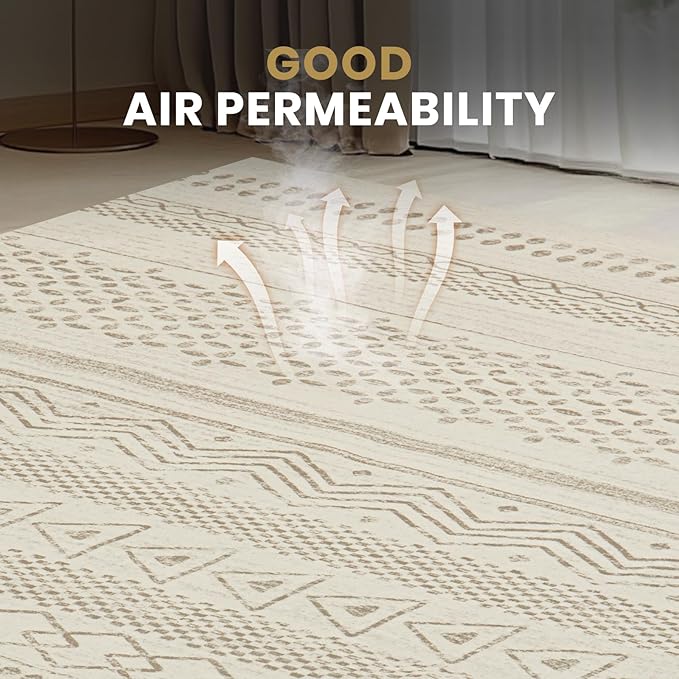 Washable Rugs 8x10 Area Rugs for Living Room- Large Moroccan Rugs for Bedroom - Image 5