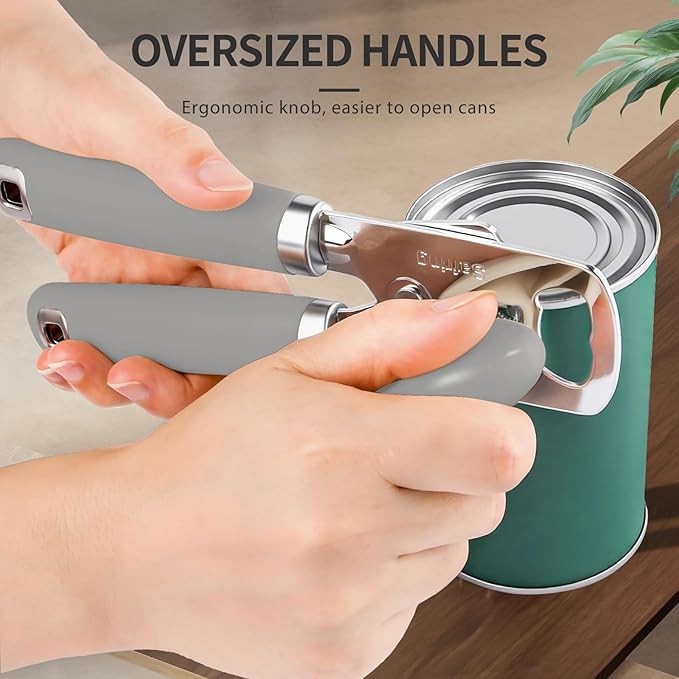 Safring Can Opener Manual, Heavy Duty Stainless Steel Smooth Edge Can Opener - Image 5