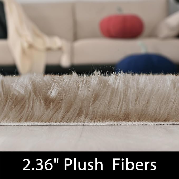 Latepis 8ft Round Light Brown Beige Rugs - Image 2