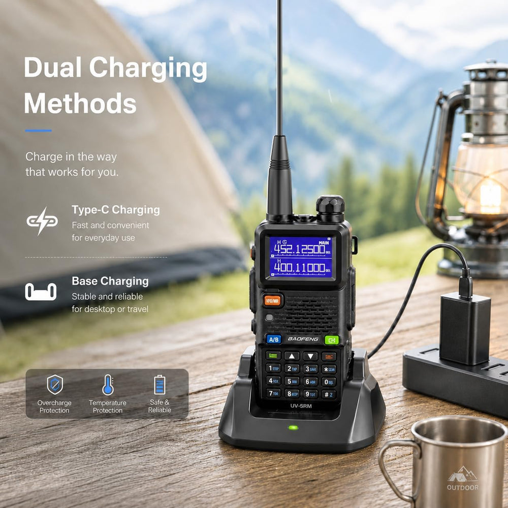 BAOFENG Radio UV-5RM 10W Ham Radio Handheld,UV5R Long Range Walkie Talkie